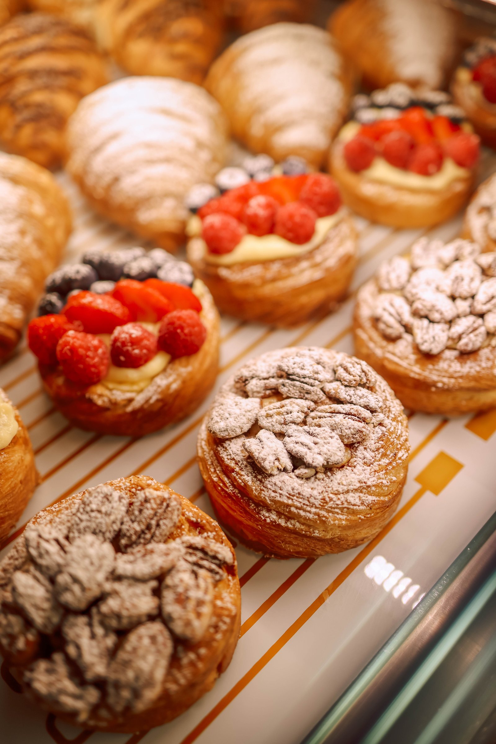 Assorted breads and pastries